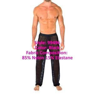 Candyman 99496 Black Lounge Pants Size Small